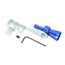Car Turbo Sound Exhaust Whistle, Akozon Aluminium Alloy Car Rear Silencer Turbo Sound Whistles Exhaust Tailpipe Blow Valve Simulator with Mounting Accessories (Blue) (TC-S)