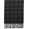 Alashan Cashmere Luxe Cashmere Blend Windowpane Woven Scarf (Ebony &