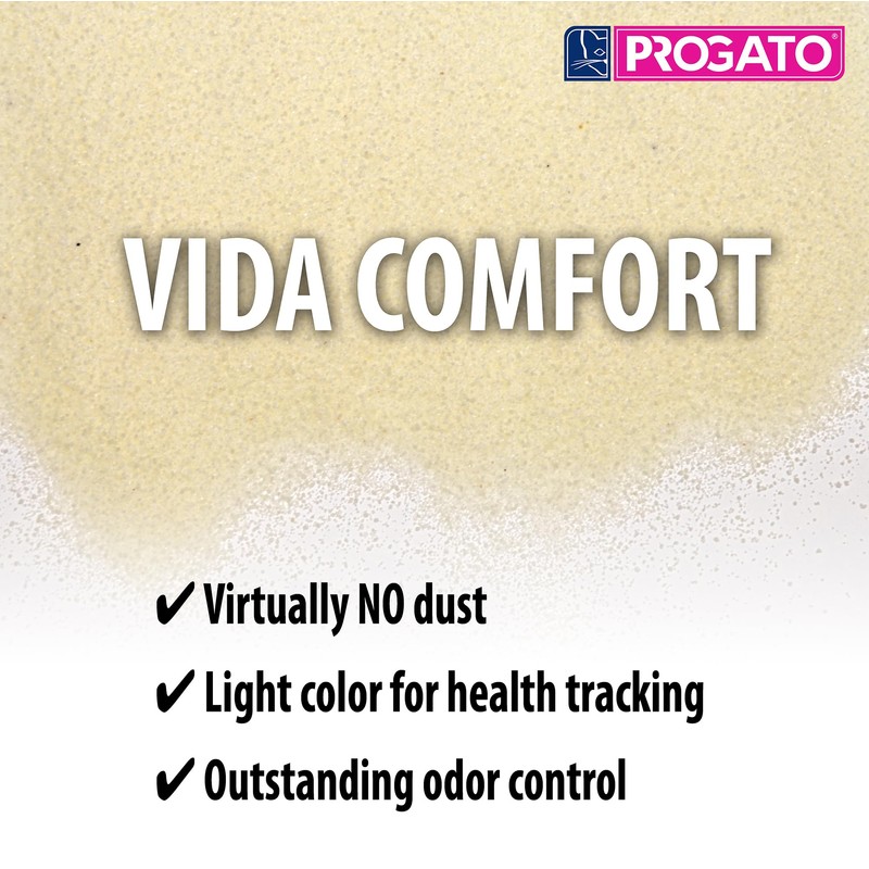 Progato VIDA Comfort Clumping Cat Litter - Small Grain, Natural