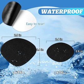 HTZNHXT Cuero 16 Pares de Parches de Zapatos para Agujeros, Reparación de Tacones de Zapatos Autoadhesivos, Reparación de Agujeros de Zapatos para Zapatillas, Zapatos de Cuero, Tacones Altos Negro