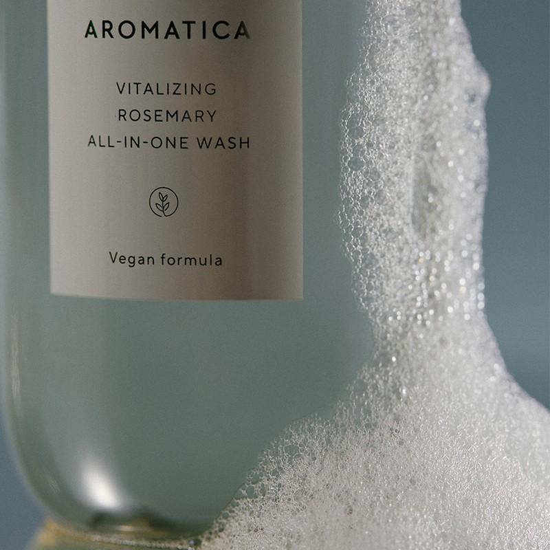 Aromatica Vitalizing Rosemary All-in-One Wash 300ML (Refill) Body Cleanser Shower