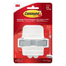 Command 3M Gancho Sujetaescobas, Blanco (Modelo 17007ES)