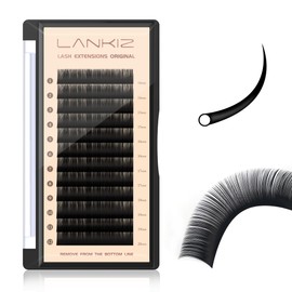 Classic Volume Lash Extension, 0.15 CC Curl 14-20mm Mixed Eyelash Extension Lash Trays, Super Matt Black Individual Lash Extensions for Professional Salon Use