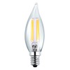 Luxrite LR21250 (2-Pack) 4W LED Filament Candelabra Bulb, 40W Equivalent LED Candle Bulb, Warm White 2700K, 350 Lumens, 270° Beam Spread, E12 Base