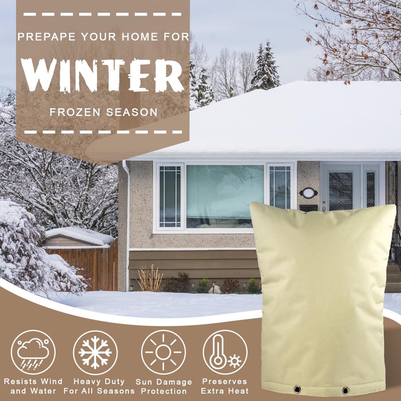 COZYDIG Backflow Preventer Insulation Cover,17" W x 20.5" H with