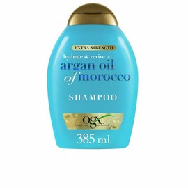 OGX Hydrate & Revive Argan Oil of Morocco Shampoo (385 ml), Moisturising Hair Care Shampoo with Moroccan Argan Oil, Regenerating Repair Shampoo without Sulfate Surfactants