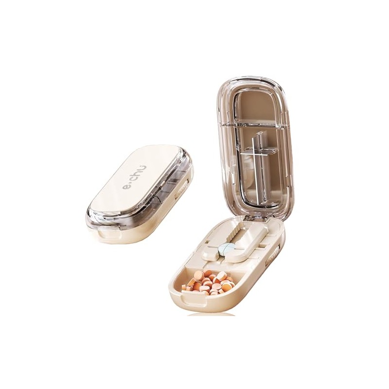 DUBSTAR Pill Cutter Splitter for Cutting Multiple Pills, 1/2 1/4