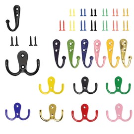 LIMEOW Pack of 13 Children's Coat Hooks, Children's Coat Hooks, Colourful Coat Hooks, Children's Coat Hooks, Key Hooks, Suitable for Living Room, Bedroom, Bathroom, Office, etc