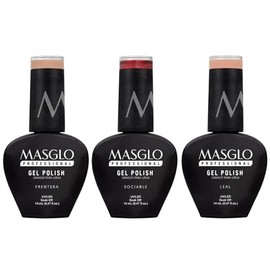 MASGLO Gel Polish Kit - Bold Spirit, 3 Expressive Vivid Shades, Vegan UV/LED Semi-Permanent Manicure, 30-Day Wear, Confident Salon Finish, Bold Personality Formulamula