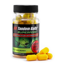 Tandem Baits SuperFeed Fluo Mini Dumbells Floating Milk Mulberry | Carp Fishing Pop-Ups | Carp Fishing Bait | Carp Bait | Hookbaits | Carp Fishing Accessories for Monster Fish 30g
