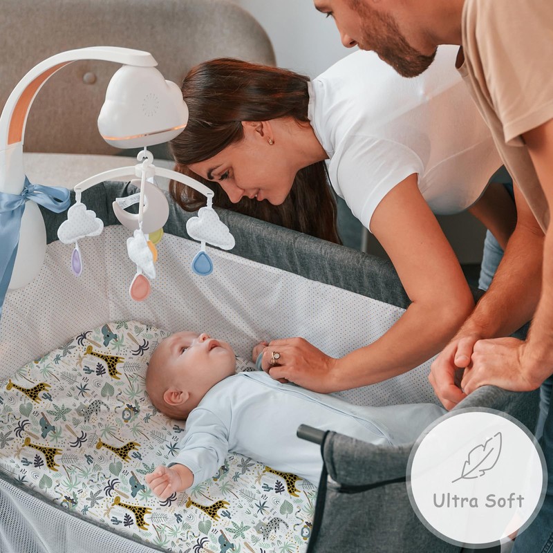 Yoofoss Next to Me Crib Sheets Ultra Soft Crib Sheets