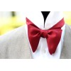 Camellucci Men's Self tied Bow Tie Maroon Silk Butterfly Bowtie