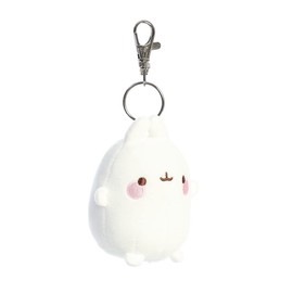 AURORA, 14223, Molang Key Clip, 4In, Soft Toy, White