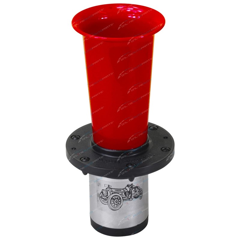 RED Klaxton Vintage Old Style Car Horn AHH-OOO-GAH 12volt Electric