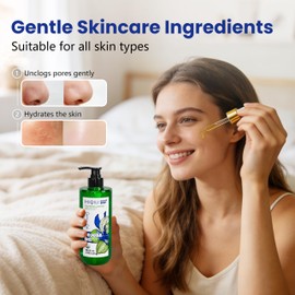 HIQILI 473ML Jojoba Oil Organic for Hair Growth, Skin, Face, Nails, 100% Pure Cold Pressed, Carrier Oil for Essential Oils Mixing, Included Roller Bottle - 16 Fl Oz