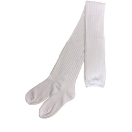Loose Socks, 39.4 inches (100 cm) Length, White, Plain, School Socks, Cosplay, Socks, white (off-white)