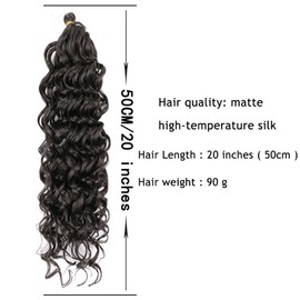 Traziewell Curly Crochet Hair Extensions Fluffy Wave Hairpieces for Black Women Synthetic Braiding Hair Extension Red, 1124