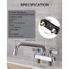 Phivan Commercial Sink Faucet 4 Inch Center Deck Mount Bar