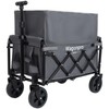 Expandable Collapsible Wagon with Extra Space, Foldable Utility Cart with