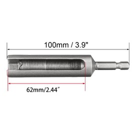 TA-VIGOR 12mm Nut Driver, 1/4 Quick-Change Hex Shank Slotted Drill Bit Socket Wrench Tool, 4 Inch Length Nut Extractor Socket for Extended Reach