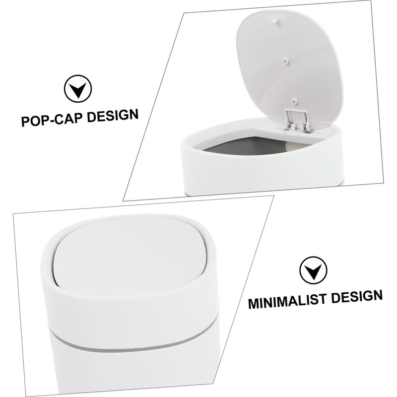 KOMBIUDA 1pc -lid Trash Can Desktop Waste Container for Home