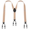Lafayon Men's Braces 6 Buckles Y-Back Striped Heavy-Duty Durable Elastic