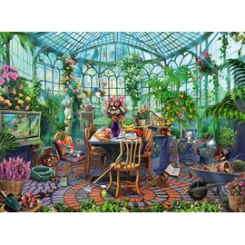 Ravensburger Greenhouse Morning 500 Piece Puzzle - Unique Artistic Experience | Materials Technology | Ideal for Family Gatherings | FSC-Certified Materials