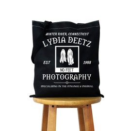 WCGXKO 80s Movies Gift Goth Canvas Shopping Bag Tote Bag (NO FEET CA)