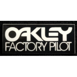 OAKLEY STICKER “FACTORY PILOT" 3 1/8 X 1  1/4” GLOSSY THICK WATERPROOF OUTDOOR