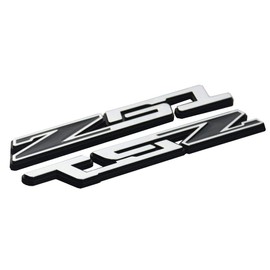 2Pcs Z51 Emblem Badge 3D Nameplate Letter Replacement For C5 C6 C7 Corvette (Chrome/Black)