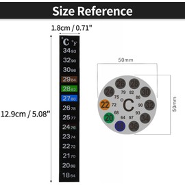 Pack of 10 Temperature Stickers with Multicolor Digital Display Non-Electronic Items (10)