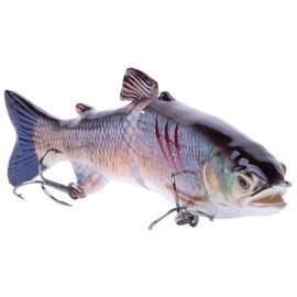 7" RF Glider Glide Bait Bass Musky Striper Fishing Big Lure Multi Jointed Shad Trout Kits Slow Sinking (Carp Injured)