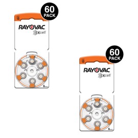 Rayovac Xcell Size 13 Zinc Air Hearing Aid Batteries (120 Pack) Expires 2026