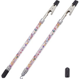 SUNNYCLUE 2Pcs Bracelet Making Assistance Tool Jewellery Fastener Helper Plastic Iron Alligator Colorful Fastening Clasp Hand Hook Clip Helpers for Bracelet Necklace Watch Jewellery Hooking Tools