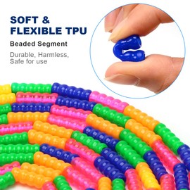 Cuerda de saltar Coolrunner de 16 pies de largo (1 paquete), doble cuerda de salto holandés, suave cuerda de saltar con cuentas para niños adultos, cuerda de saltar segmentada de plástico, lo suficientemente larga para 4-5 puentes