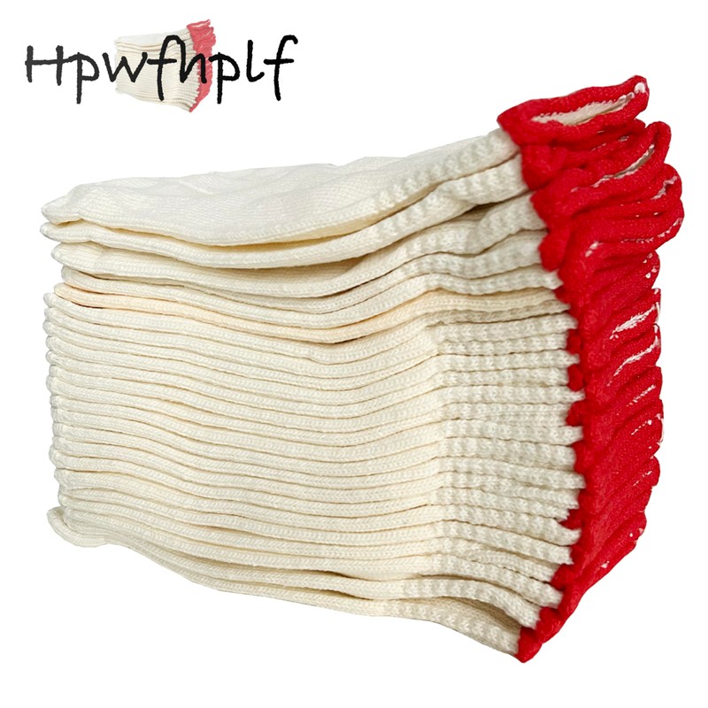 HPWFHPLF Safety Work Gloves, 24 PCS Cotton Working Gloves, Reusable