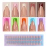 Misssix Uñas Postizas Xbasictips Con Punta Francesa, 300 Unidades, Largas