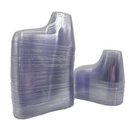 Baby Shoes Display Baby Booties Forms Baby Sock Display, 50Pcs 10cm Clear Plastic Baby Feet Display Durable Toddler Crochet Baby Shoes Holder, Blue