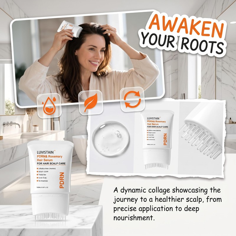 Hair Growth Serum with Built-in Applicator Brush - Heartleaf-Derived Exosomes