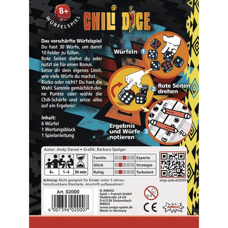 Amigo Spiel + Freizeit 02000 Chili Dice Game (German Text)