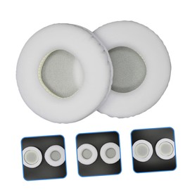 CAXUSD Noise Cancelling Headphone Covers Replacement Ear Pads Comfortable Protein Leather Memory Foam White