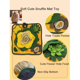 Tapete de forrajeo para conejos, tapete olfativo para hámsteres, juguetes de rompecabezas, tapete interactivo de alimentación para hurones, cobayas, erizos, chinchillas y pequeños animales (am