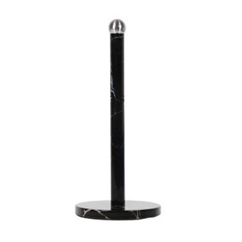 New Black Marble Print Towel Pole Kitchen Roll Holder Stand -Modern Sleek And Stylish Paper Towel Stand Home/Kitchen Decor