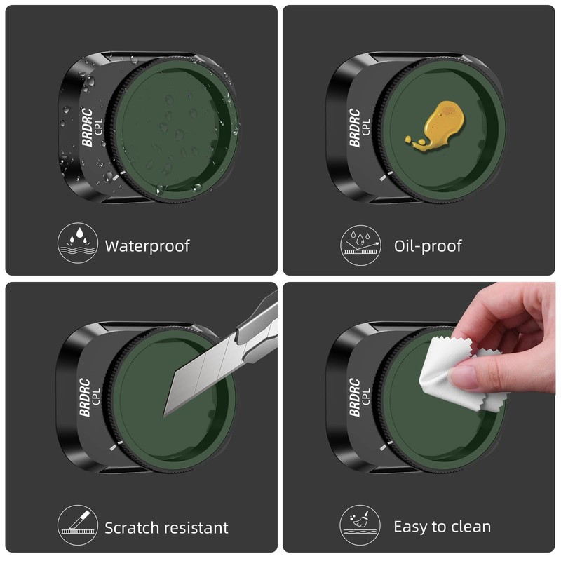 BRDRC Mini 4 Pro Filter Kit Accessories, 6 Pieces CPL,