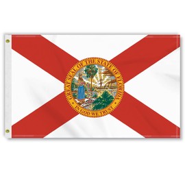 3×5 FT Florida State Flag, Large 100D America FL State Outdoor Banner,Doube Side Printing Decor for Patio Garden with Brass Gromment