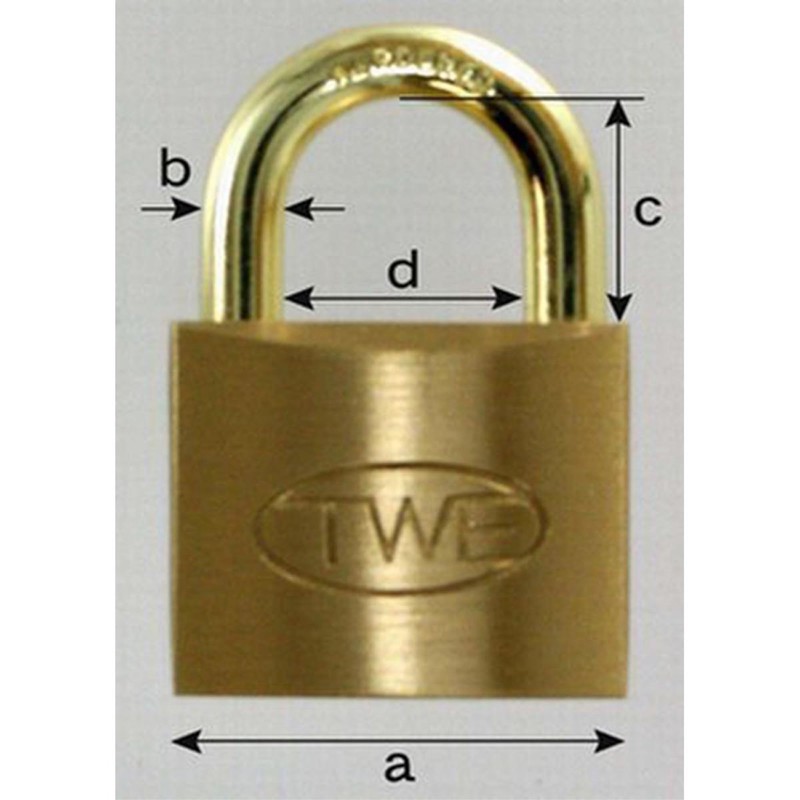Wake Sangyo TWE Cylinder Lock, Brass, 1.0 inches (25 mm),