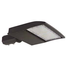 150w LED Shoebox Area Light [400w MH Equal] Parking Lot Lighting Street Lamp Stadium Light Flood Light Type III Distribution 5700k Daylight 20,250lm DLC Lighting Facts (150W Brown)