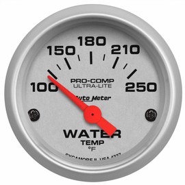 AutoMeter Water Temp Gauge Ultra-Lite 52mm 100-250 Deg F Short Sweep Electric