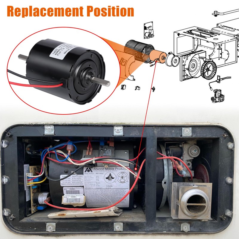 Furnace Heater Blower Motor Compatible with Atwood (Dometic) RV Furnaces