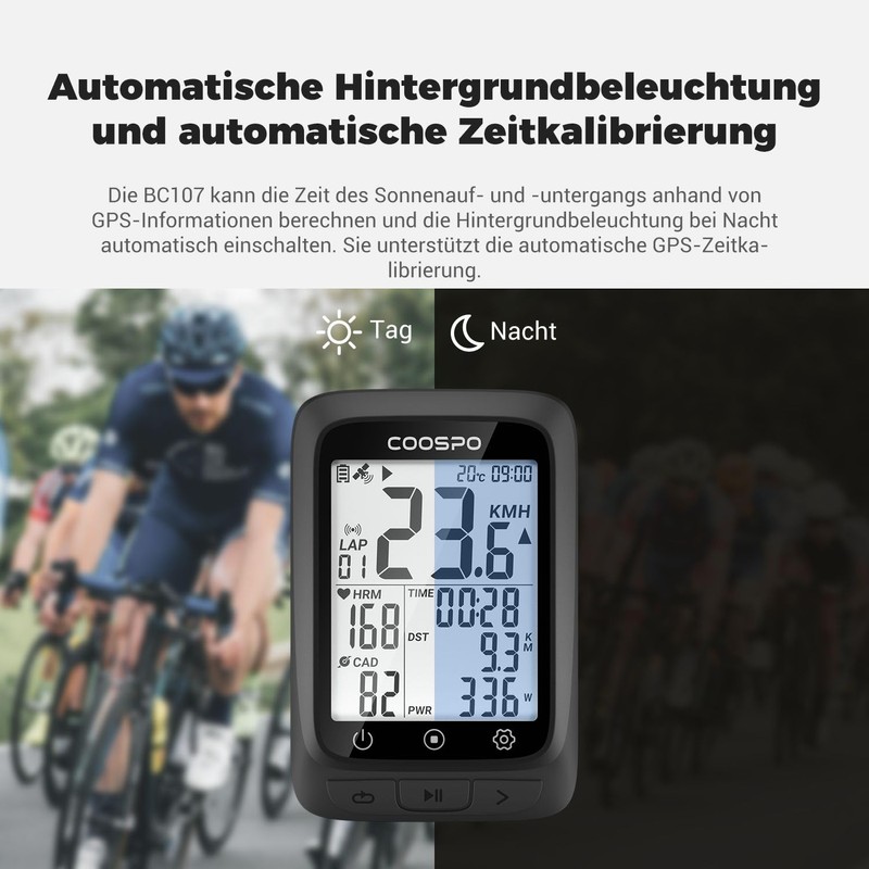 COOSPO BC107 Bicycle Computer GPS Wireless Bicycle Speedometer Odometer Bluetooth